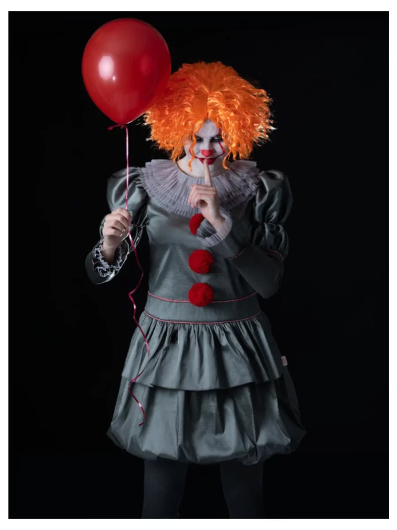 IT Chapter 2 Pennywise Ladies Halloween Fancy Dress Costume - Image 2