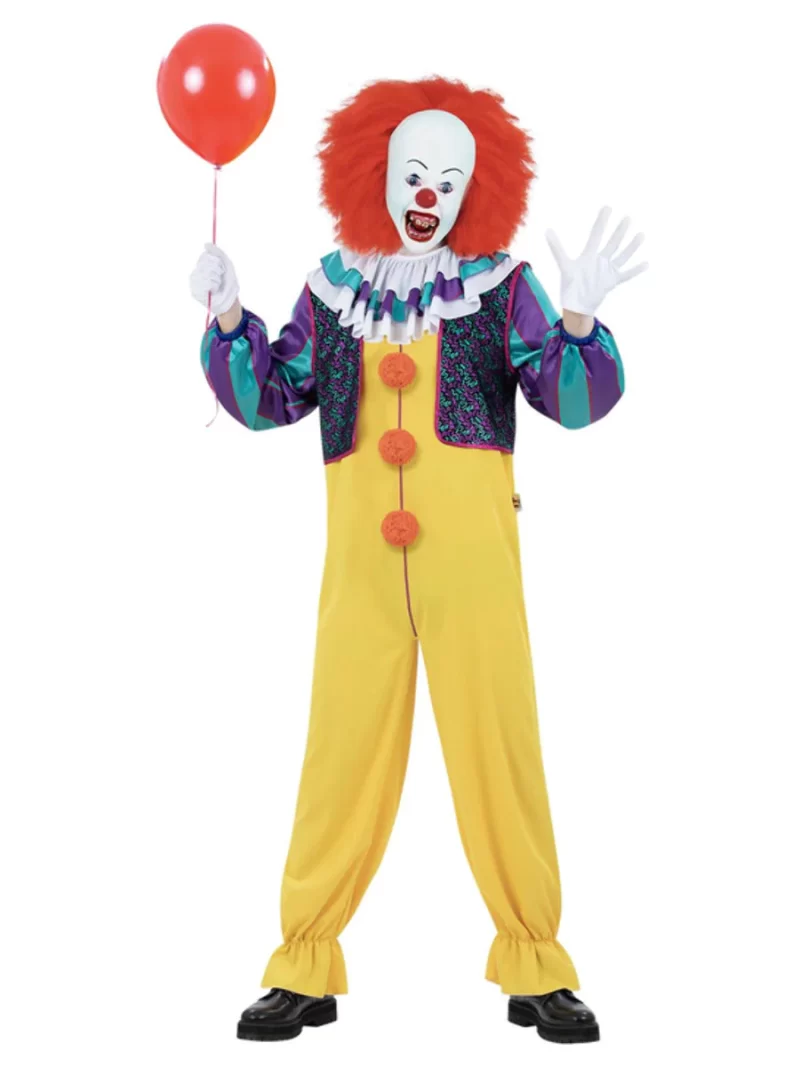 IT The Movie Pennywise Men's Halloween Fancy Dress Costume - Image 2