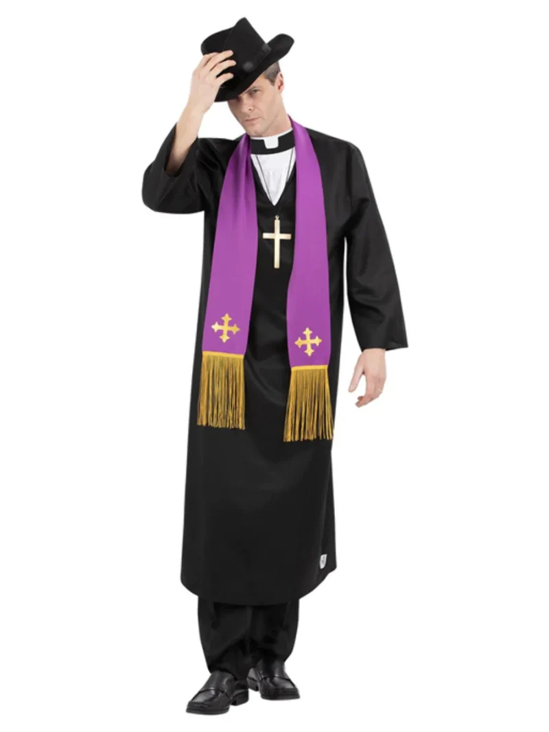 The Exorcist Father Merrin Priest Men's Fancy Dress Costume