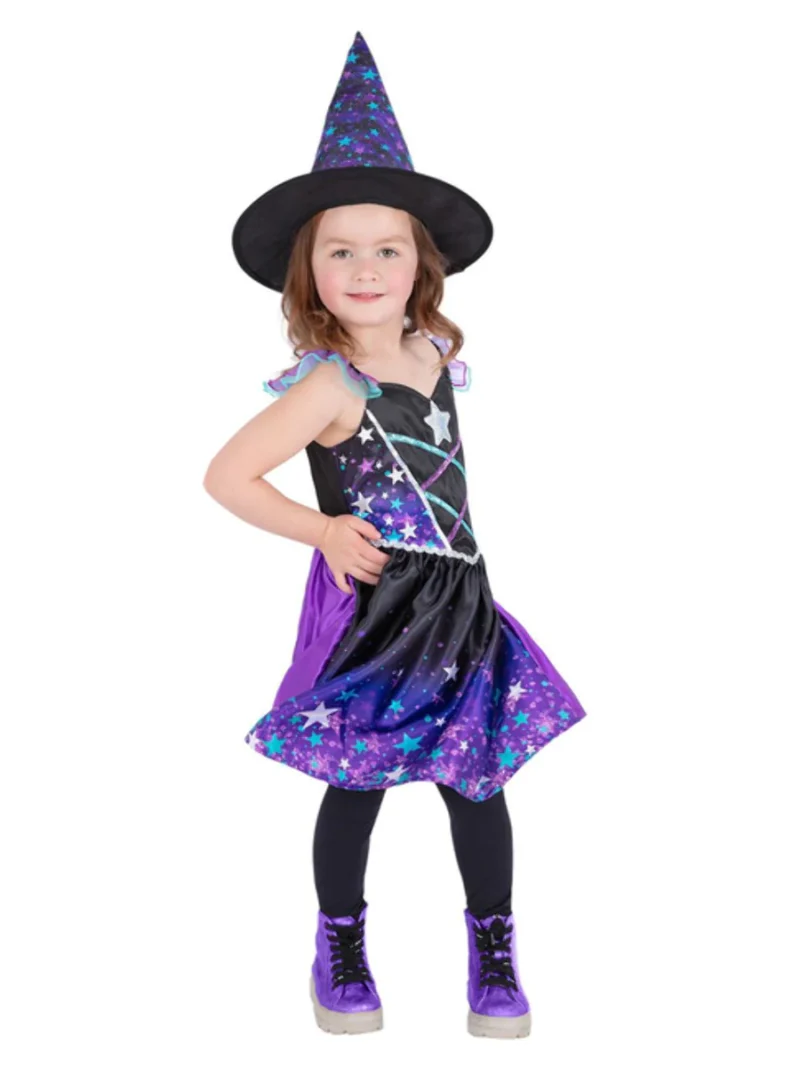 Starry Night Witch Children's Halloween Fancy Dress Costume