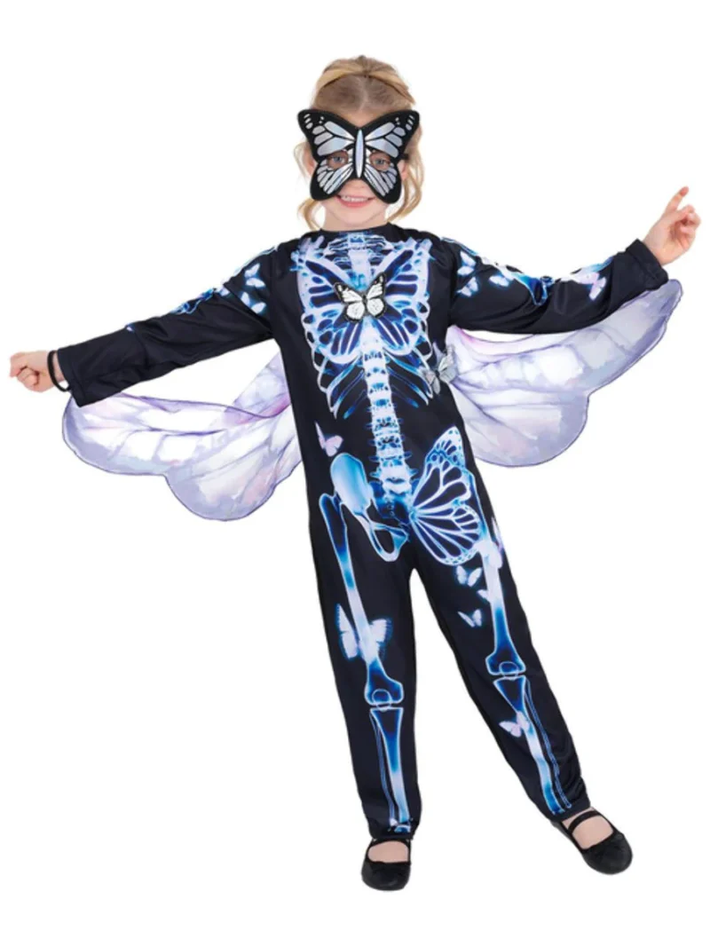 Butterfly Skeleton Children's Halloween Fancy Dress Costume - Image 2