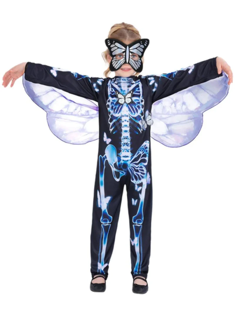 Butterfly Skeleton Children's Halloween Fancy Dress Costume