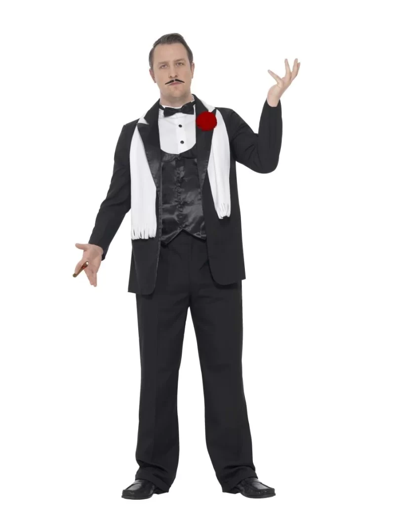 Plus 1920s Gangster Moll Mens Fancy Dress Costume