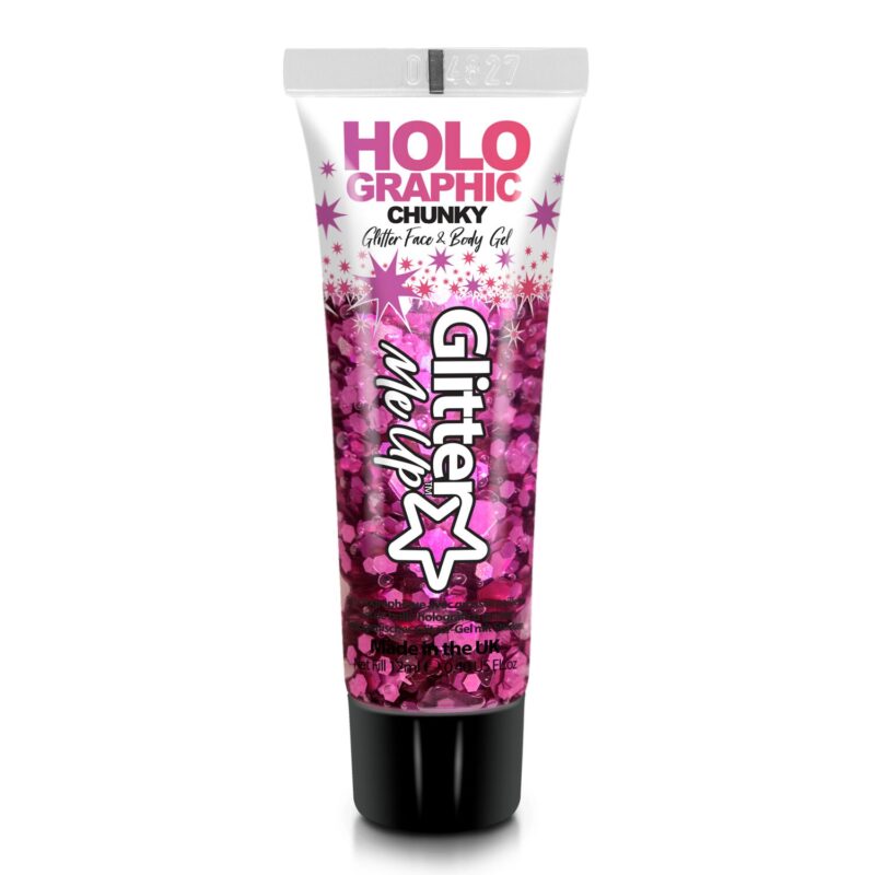 Holographic Chunky Glitter Gels Princess Pink