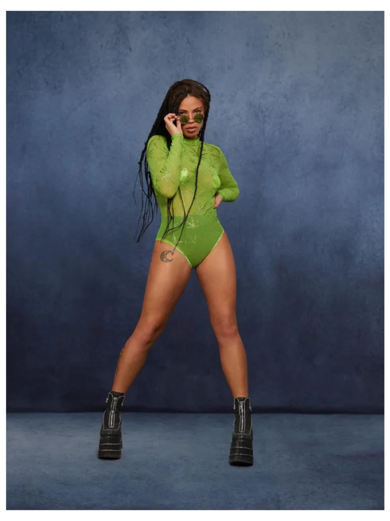 Fever Cannabis Sheer Bodysuit - Image 2