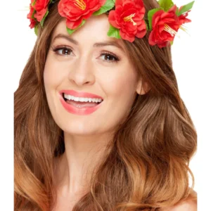 Hawaiian/Hippie Flower Crown, Red