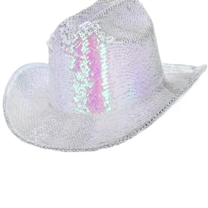 Fever (Barbie)Deluxe Sequin Cowboy Hat, Iridescent White