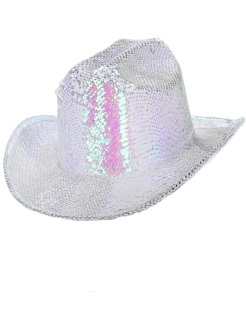 Fever (Barbie)Deluxe Sequin Cowboy Hat, Iridescent White