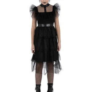 Gothic Prom (Wednesday) Children's Fancy Dress Costume