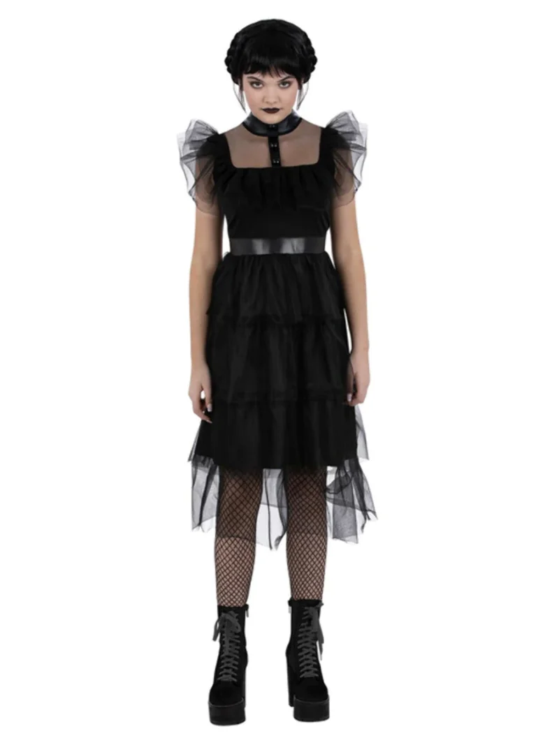 Gothic Prom (Wednesday) Children's Fancy Dress Costume
