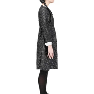 Gothic School Girl (Wednesday Addams) Ladies Fancy Dress Costume - Image 3