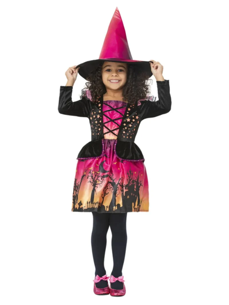 Sunset Witch Toddler Halloween Fancy Dress Costume