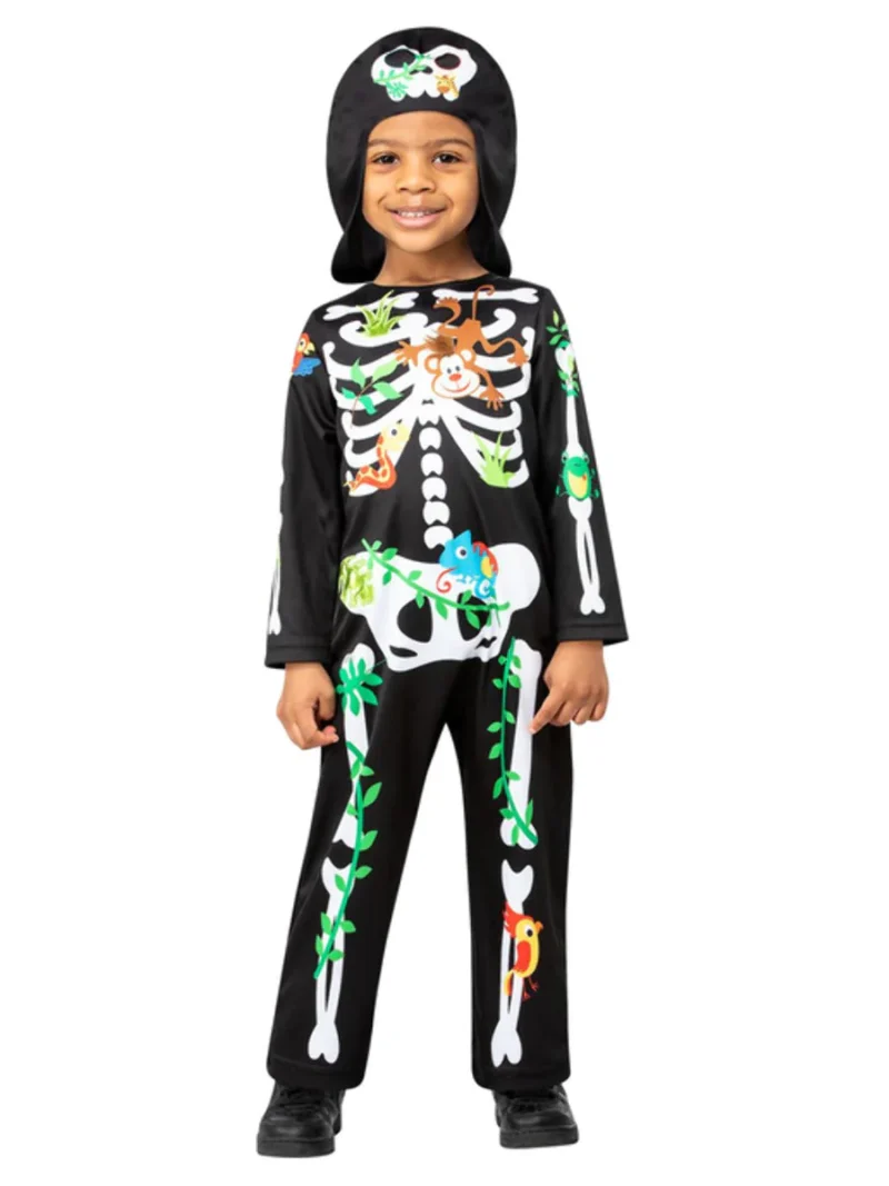 Jungle Skeleton Unisex Toddler Halloween Fancy Dress Costume - Image 2