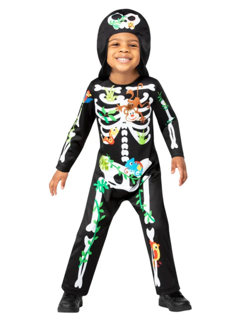 Jungle Skeleton Unisex Toddler Halloween Fancy Dress Costume