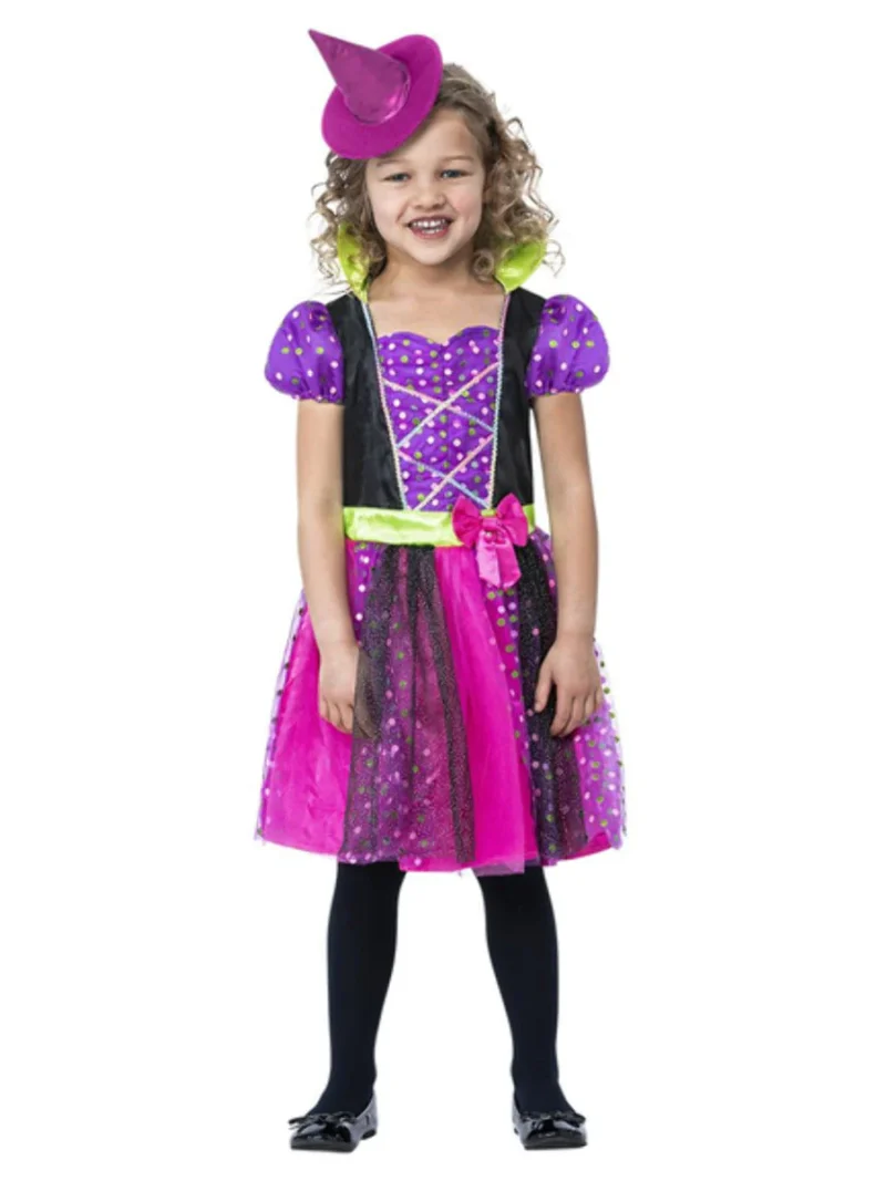 Spotty Witch Children's Halloween Fancy Dress Costume - Image 2