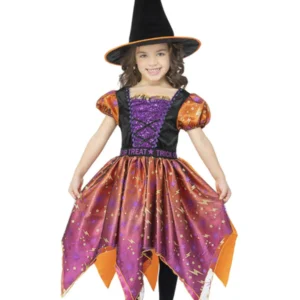 Moon & Stars Witch Children's Halloween Fancy Dress Costume