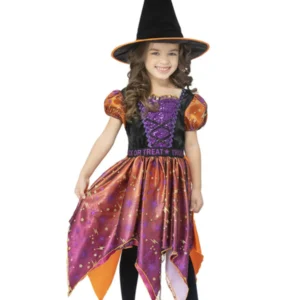 Moon & Stars Witch Children's Halloween Fancy Dress Costume - Image 2