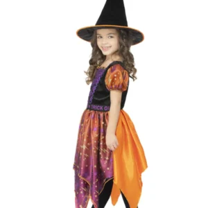 Moon & Stars Witch Children's Halloween Fancy Dress Costume - Image 3