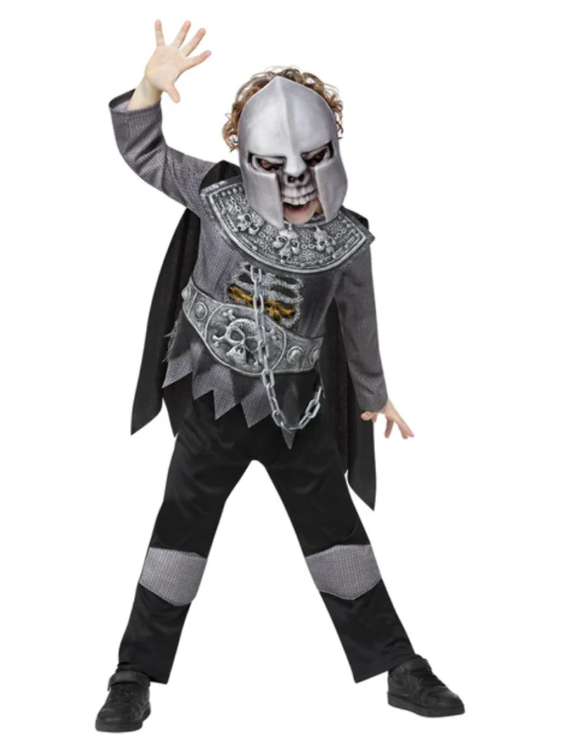 Deluxe Skeleton Knight Children's Halloween Fancy Dress Costume