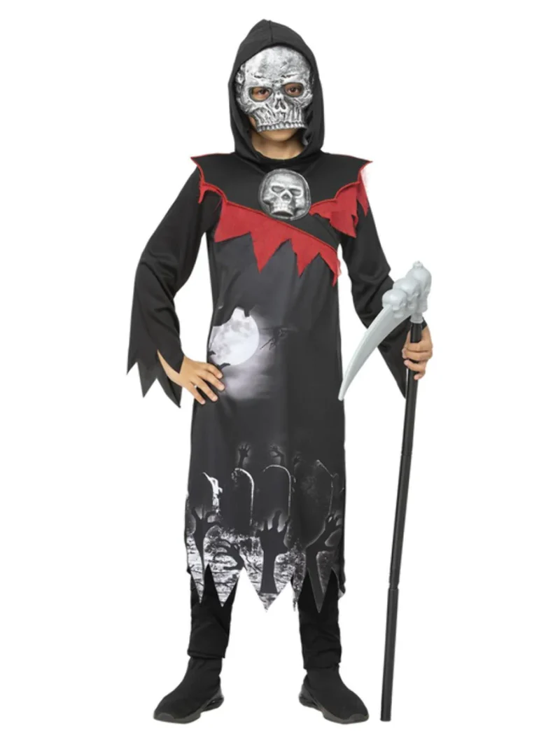 Deluxe Grim Reaper Children's Halloween Fancy Dress Costume