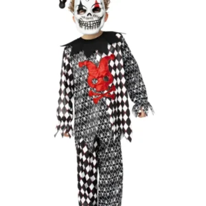 Evil Jester Children’s Halloween Fancy Dress Costume - Image 2