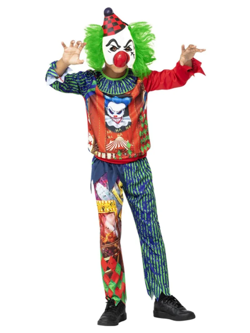 Horror Clown Children's Halloween Fancy Dress Costume