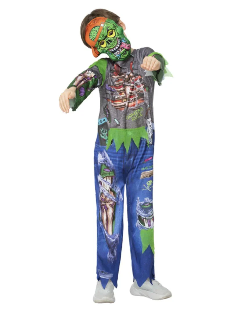 Zombie Gamer Children's Halloween Fancy Dress Costume
