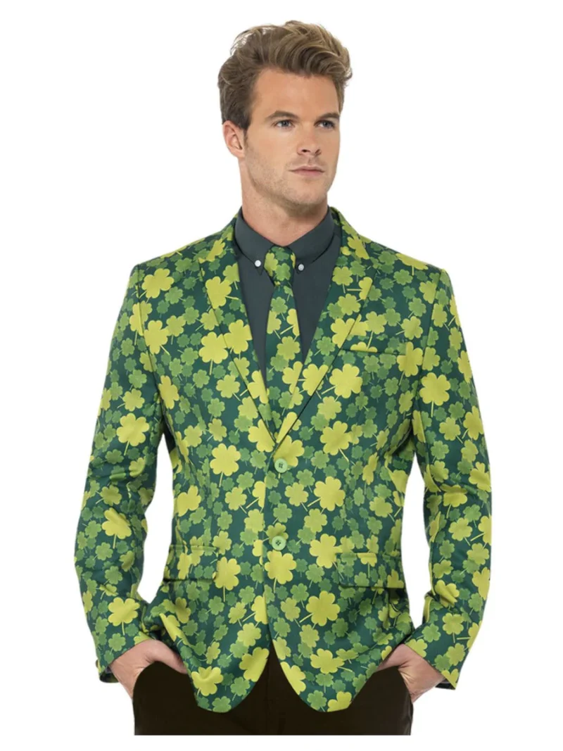 Shamrock Blazer Jacket Men's Fancy Dress Costume