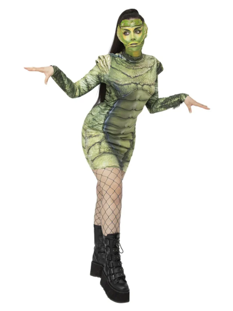 Universal Monsters Creature From The Black Lagoon Ladies Fancy Dress Costume - Image 2