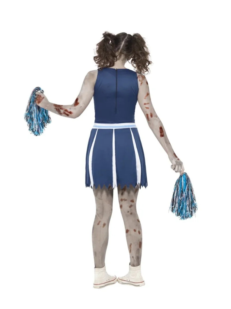 Zombie Cheerleader Teen Fancy Dress Costume - Image 3
