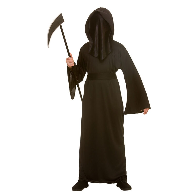 Faceless Grim Reaper Boys Halloween Fancy Dress Costume