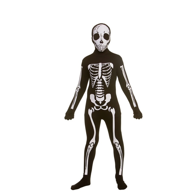 Skeleton Second Skin Halloween Fancy Dress Costume