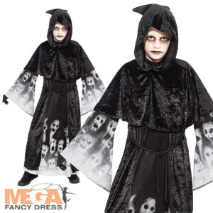 Forgotten Souls Childrens Costume Black Hooded Dress Forgotten Souls Childrens Costume Black Hooded Dress
