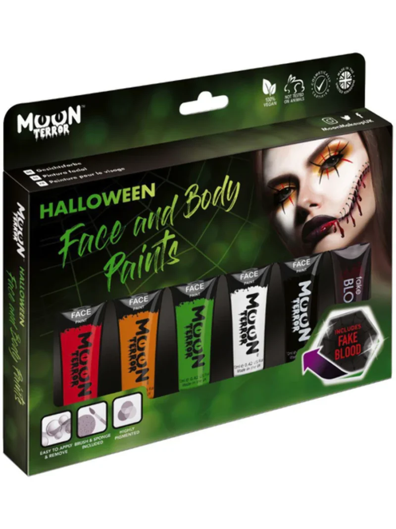 Moon Terror Halloween Face & Body Paint Assorted Boxset