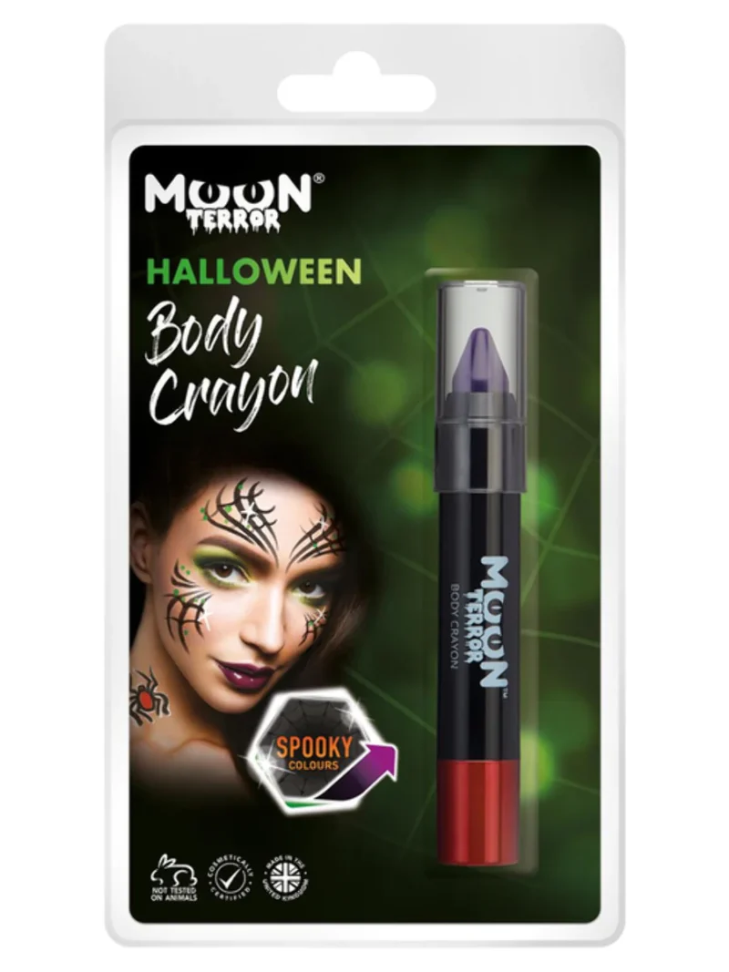 Moon Terror Halloween Body Crayons, Purple