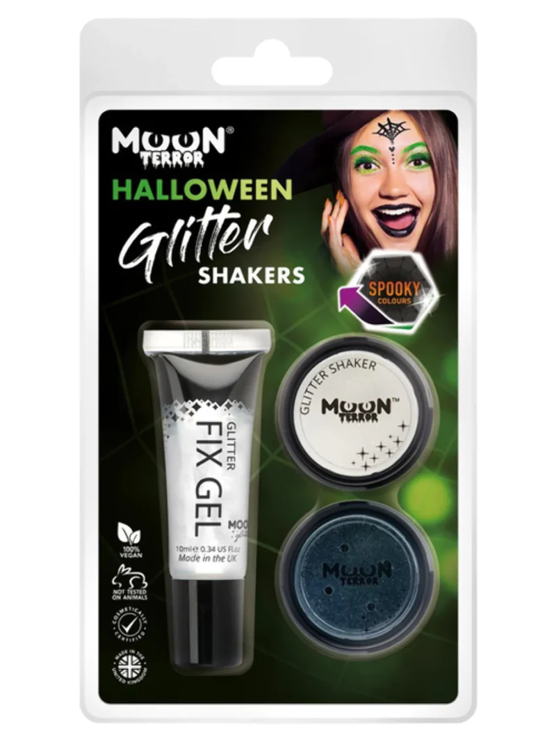Moon Terror Halloween Glitter Shaker Set