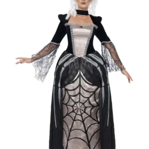 Black Widow Baroness Ladies Halloween Fancy Dress Costume