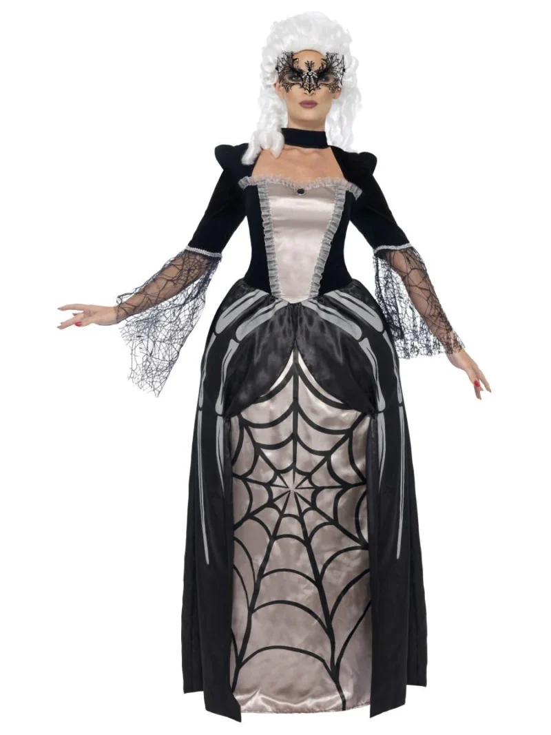 Black Widow Baroness Ladies Halloween Fancy Dress Costume