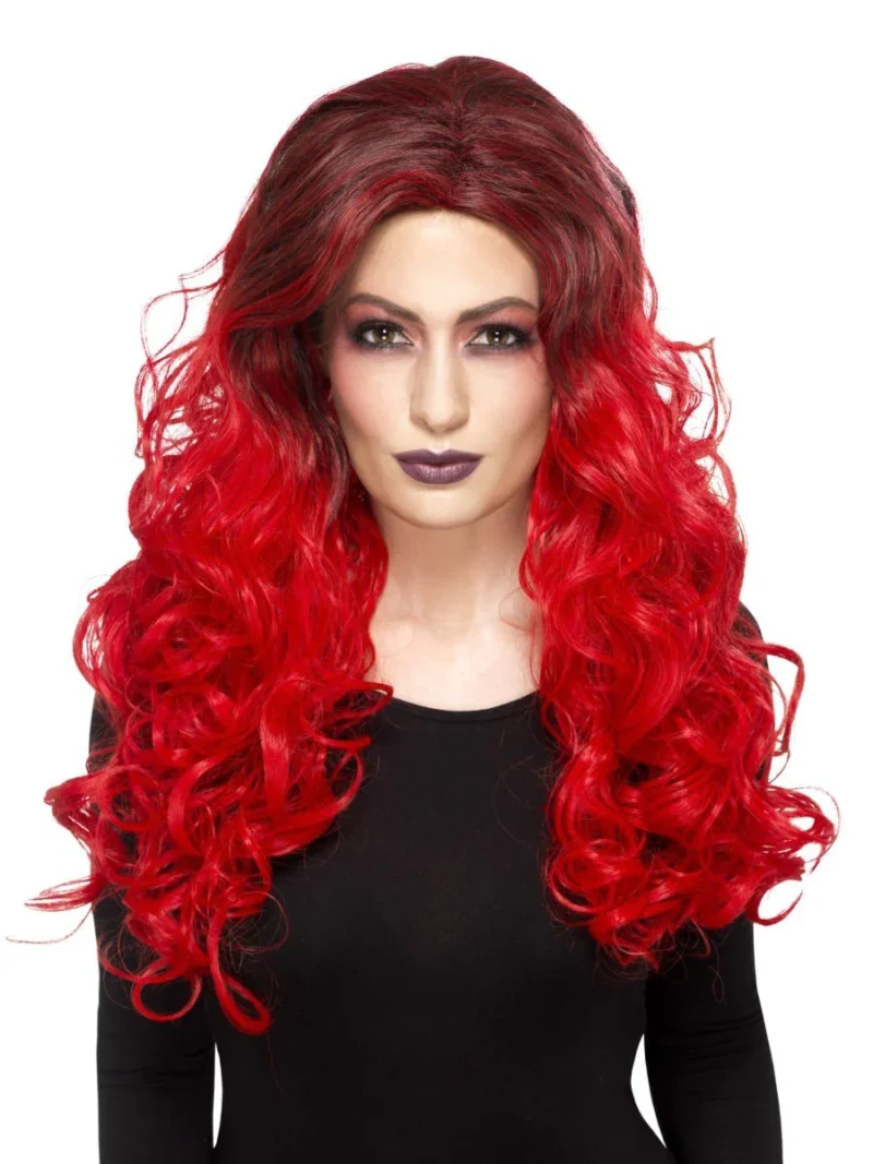 Deluxe Heat Resistance Devil Glamour Red Wig