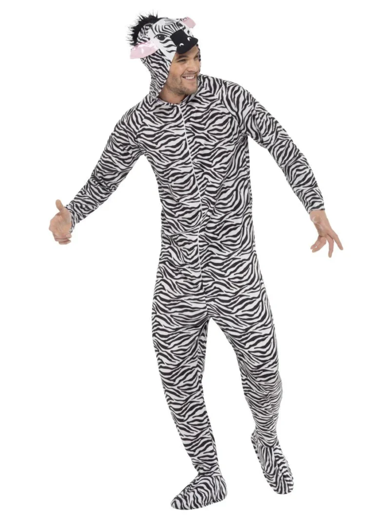 Zebra All In One Unisex Fancy Dress Costume - Image 2