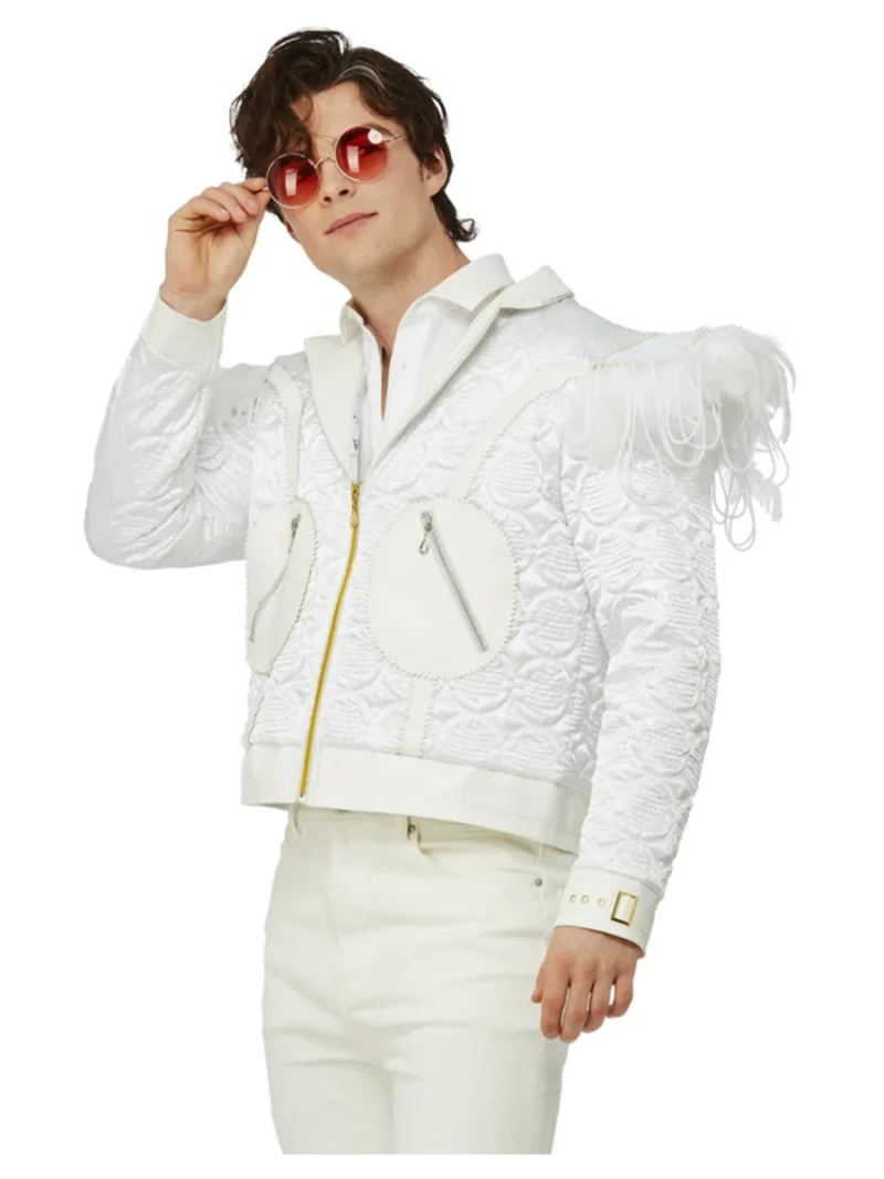 Elton John Feather Jacket Men's Fancy Dress Costume - Image 2