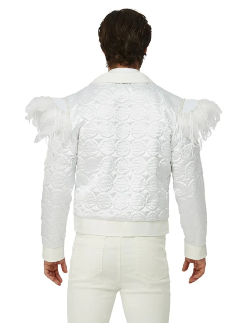 Elton John Feather Jacket Men's Fancy Dress Costume - Image 3