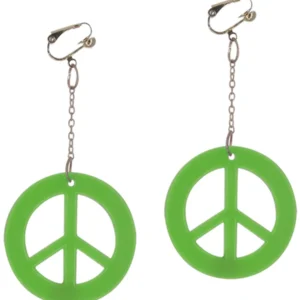 Neon Green CND Peace Earring - Image 2