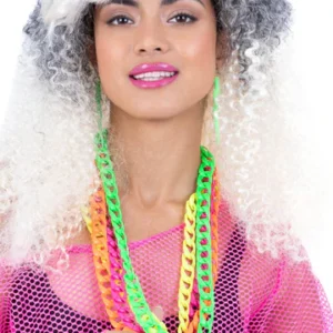 80s Neon Chain Necklace 4PK