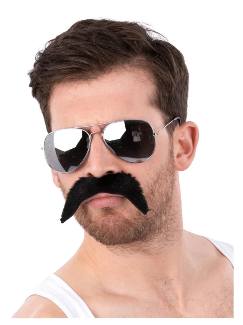 80s Icon (Freddie Mercury) Specs & Tash Set