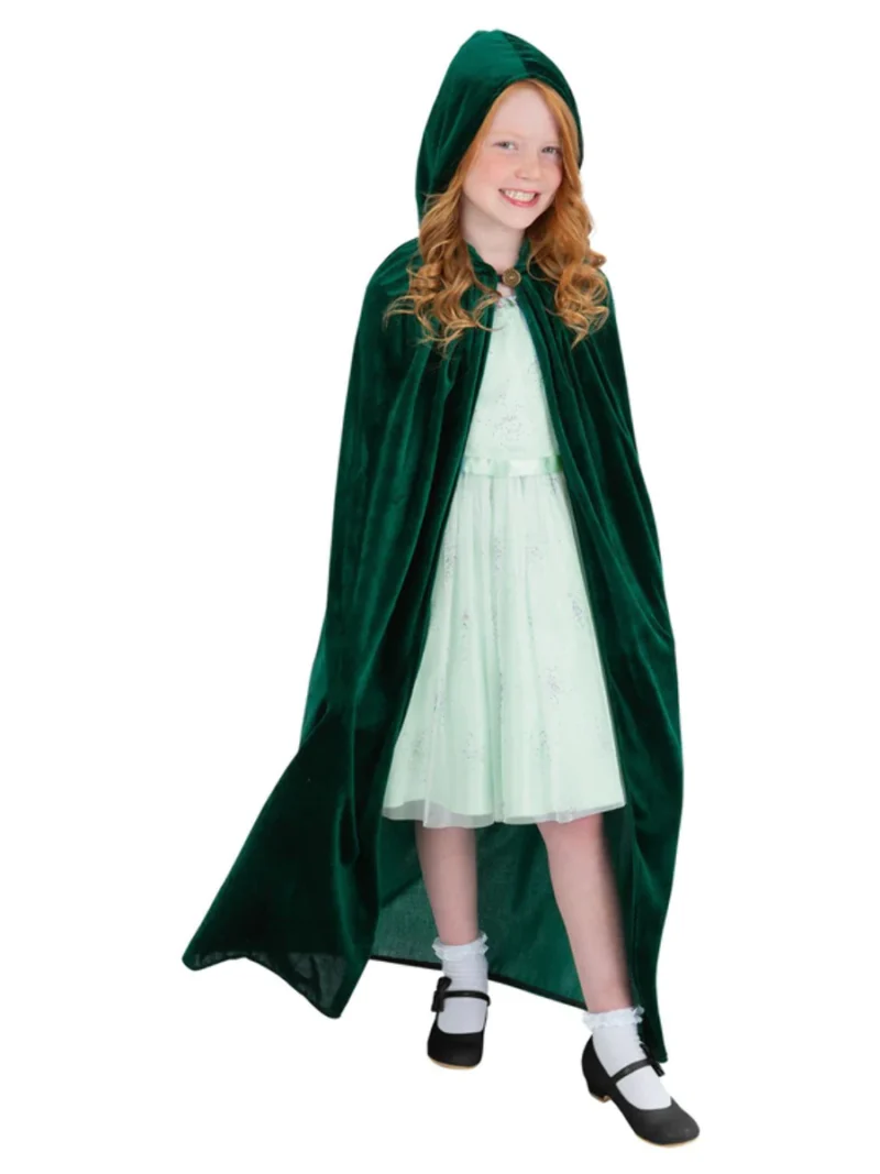 Deluxe Cloak, Emerald Green Kids - Image 2