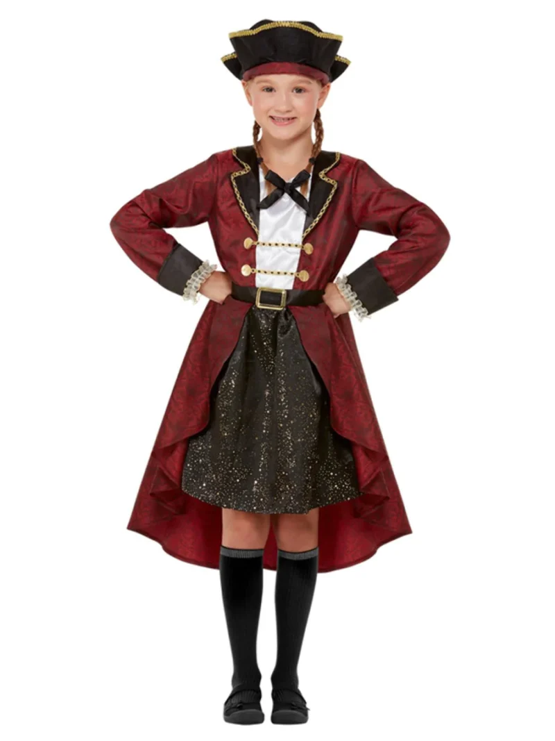 Deluxe Swashbuckler Pirate Childrens Fancy Dress Costume - Image 2