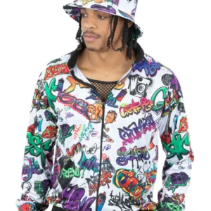 90s Hip Hop Graffiti Jacket Unisex Fancy Dress Costume