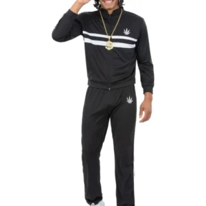 90s Running MC Tracksuit (Run DMC) Mens Fancy Dress Costume - Image 2