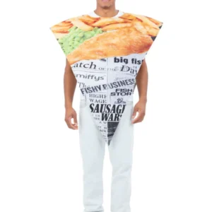 Fish And Chips Unisex Poncho Costume